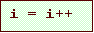 Text Box: i = i++